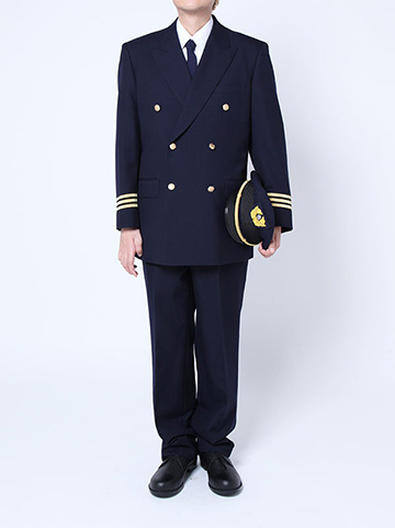 パイロットの衣装を着用した写真（男性）