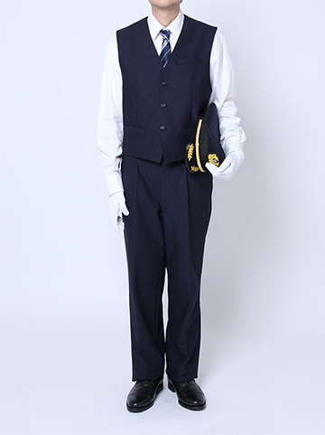 タクシードライバーの衣装を着用した写真（男性）