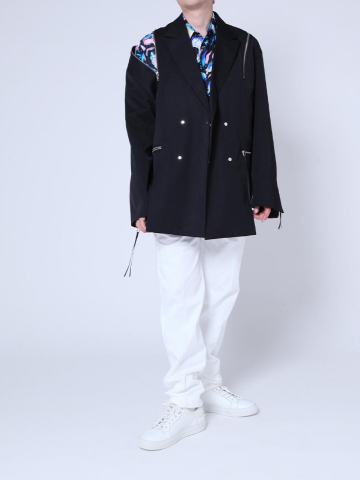 メンズファッション｜総柄シャツとジャケット